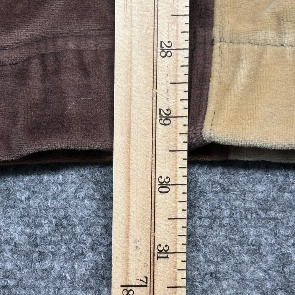 Vintage Irvine‎ Park Velour Patchwork Track Suit Set Mens Large Brown Tan Cream